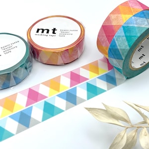 Washi Tapes von mt -  (mt triangle and diamond pink / blue) - ganze Rolle