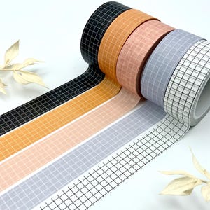 Washi Tape Samples - Karo Muster - geometrisch - minimalistisch - neutrale Farben / warme Farben