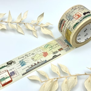 Washi Tape Samples - Karten - Schiffe - Reisen - MT ex (travel way)