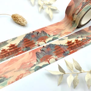 Washi Tape Samples - Asiatische Landschaft - Berge - Stadt
