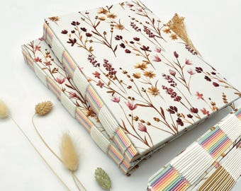 Notebook / Sketchbook - Hardcover - Wildflowers with colored or white paper