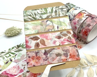 Washi Tape Sample Karten - Blumen / Pflanzen / Natur