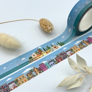 Washi Tape Samples - Strand und Meer - Häuser - Promenade