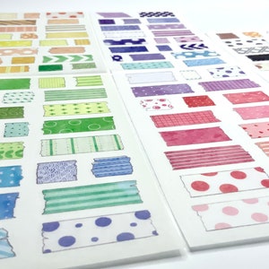 Washi Tape Sticker - Aufkleber - Stickerbögen bunt - 5 Stück