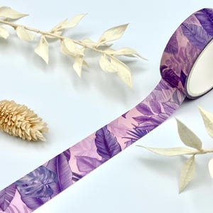 Washi Tape Samples - Monstera Blätter / Palmblätter in lila