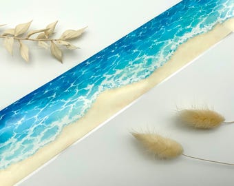 Washi Tape Samples / transparentes Klebeband / PET Tape auf Trägerfolie - Meer - Strand - Wellen
