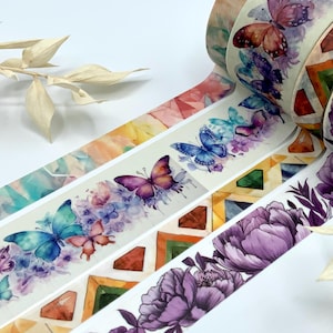 Washi Tape Samples - Bunte Muster - Blumen - Schmetterlinge