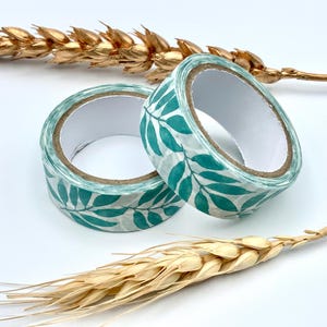 Washi Tape in Aquarelloptik - ganze Rolle 5 Meter - 1,5 cm Breite - Blätter