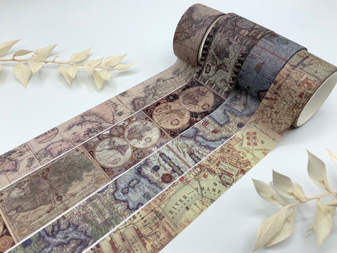 Washi Tape Samples Vintage Maps City Maps - Etsy