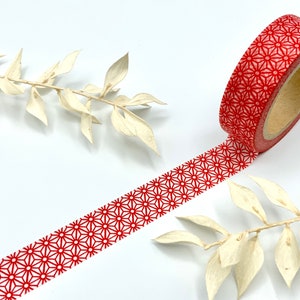 Washi Tapes von Folia - Rotes Muster - Geometrisch - 10 Meter pro Rolle