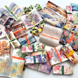 Eine Extraportion Washi Tape Samples auf Trägerpapier / PET Tapes - Überraschungspaket <3 - Set mit 5 Stück