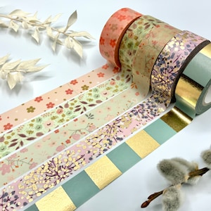 Washi Tape Samples - Frühling - Rico Design / Paper Poetry - Gold - Ostern - Blumen