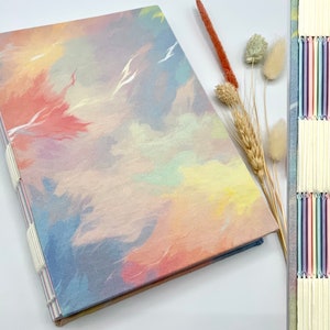 Notebook / Sketchbook - Hardcover - Sky - Sunset - Pastel Colors - The Ultimate Rainbow Notebook :)