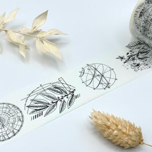 Washi Tape Samples - Vintage - Pflanzen - Schrift - Karte
