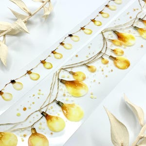 Washi Tape Samples / transparentes Klebeband / PET Tape auf Trägerfolie - Laternen / Girlande / Glühbirnen