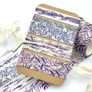 Washi Tape Sample Karten - Blumen / Pflanzen / Lavendel