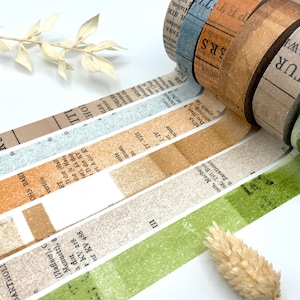 Washi Tape Samples - Vintage - Old Book - Classiky - Schrift