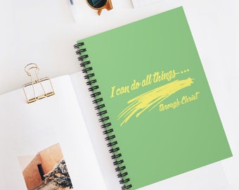 Spiral Notebook Ruled Line | Daily Planner - I Can Do All Things