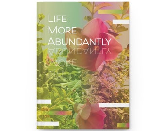 Hardcover Journal Matte | Life More Abundantly Daily Writing Journal | Home Office & Dorm Room Essentials | Agenda Book