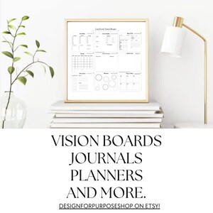 Kitchen Menu Planner Nutrition Vision Board Printable image 7