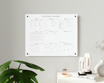 Personal Vision Board | Acrylic Wall Art Panel | Life Organizer | Wall Planner