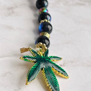 Handgemaakte lustool voor haarextensies | Kralenrijger | Haarstylisttools | Charm wietplant