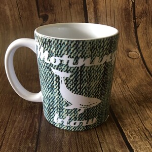 Mornings Blow Coffee Mug, Funny Whale Cup, Coffee Please Cup for Him, Fun Mug for Coffee Lover, Whale Mug for Dad, Humorous Mug