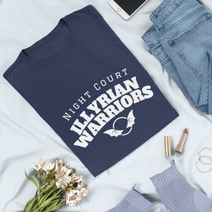 Illyrian Warriors College Style T-Shirt - Rhysand Tee, ACOTAR T-Shirt, Cassian Fan Gift, Azriel Apparel, Book Lover, Bat Boys, SJM, BookTok