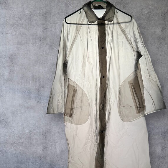 RARE WWII Era Raincoat "Elasti-Glass" Smoke Gray … - image 7