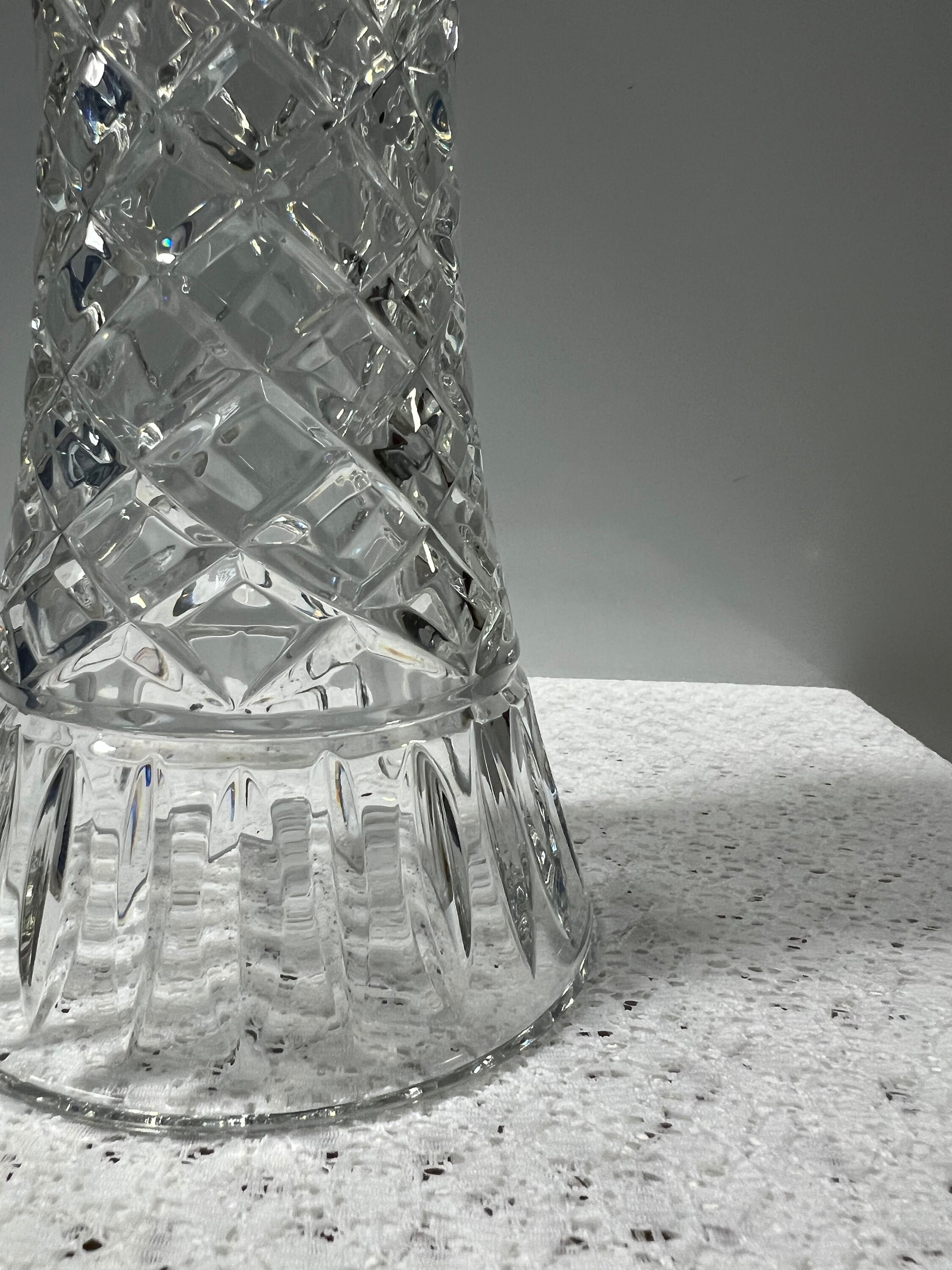 Elegance Redefined: Vintage Hand-cut Polish 24% Lead Crystal Vase ...