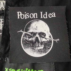 Poison Idea - hardcore punk screentryckt lapp