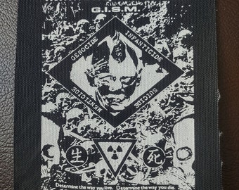 GISM Japanese band  patch - hardcore punk punk rock screen printed patch G.I.S.M.