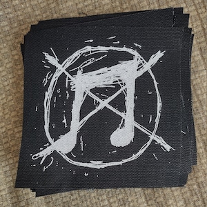 Grindcore Anti-Music patch - screen printed punk metal grindcore patch