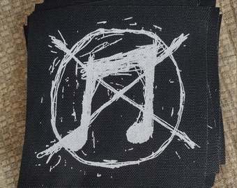 Grindcore Anti-Music patch - screen printed punk metal grindcore patch