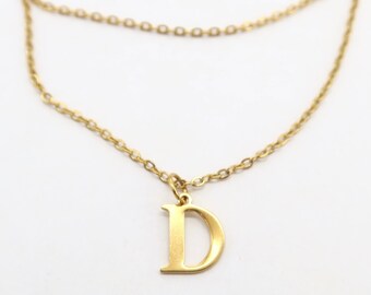 Collier initiale, Collier initial en or, Collier lettre, Collier lettre or, Collier personnalisé, Bijoux personnalisés