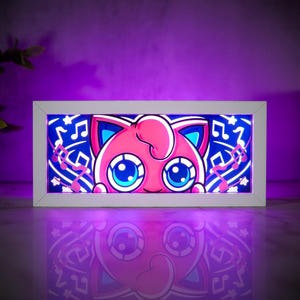Jigglypuff - LED LightBox | Color Changing | USB Plug + Remote (Fan Art)