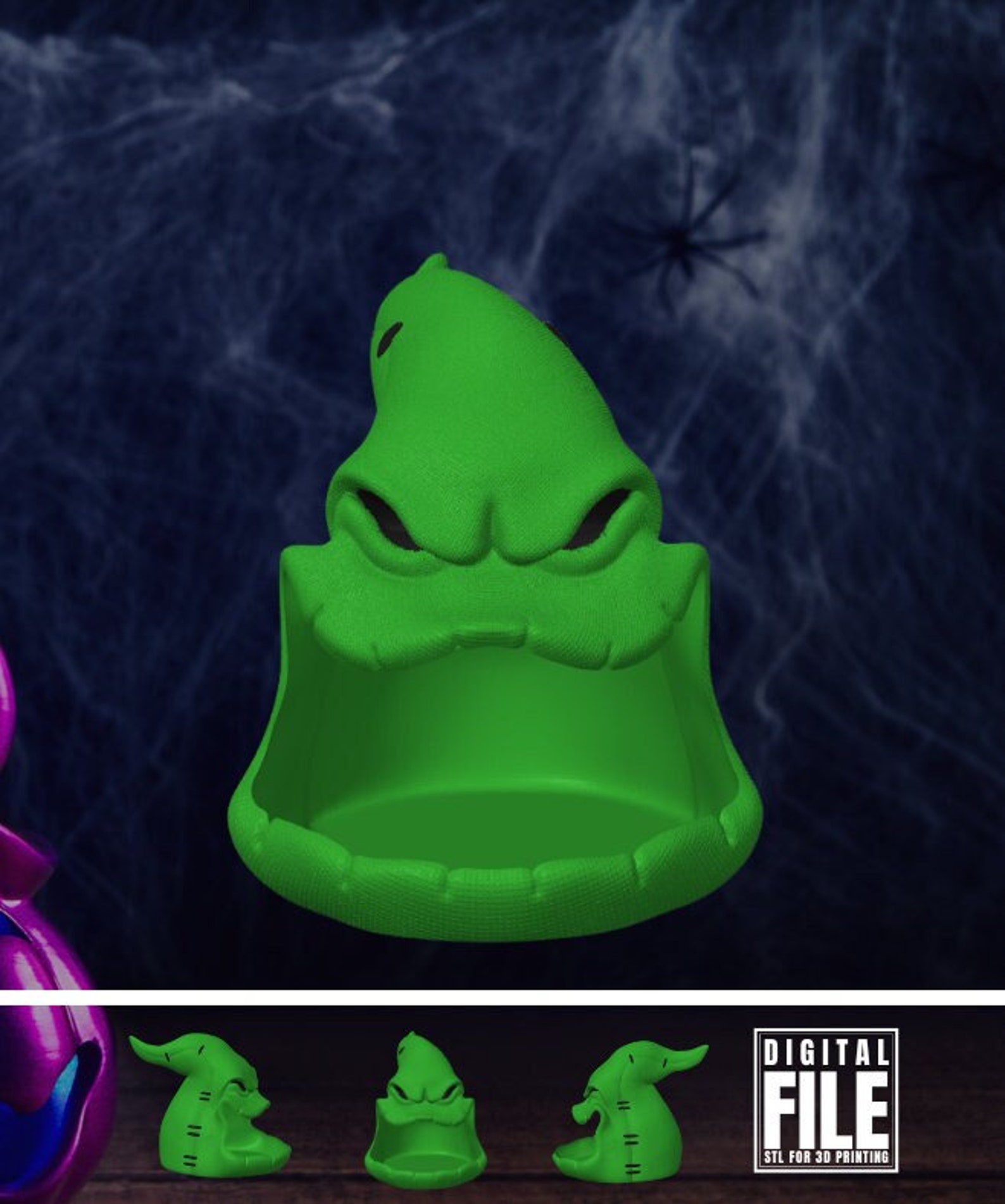 Oogie Boogie Candy Bowl STL File for 3D Printing Digital Etsy