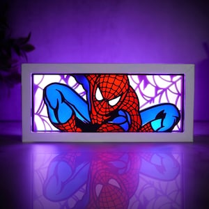 Spider Man - LED Night Light | Color Changing | USB Plug + Remote (Fan Art)