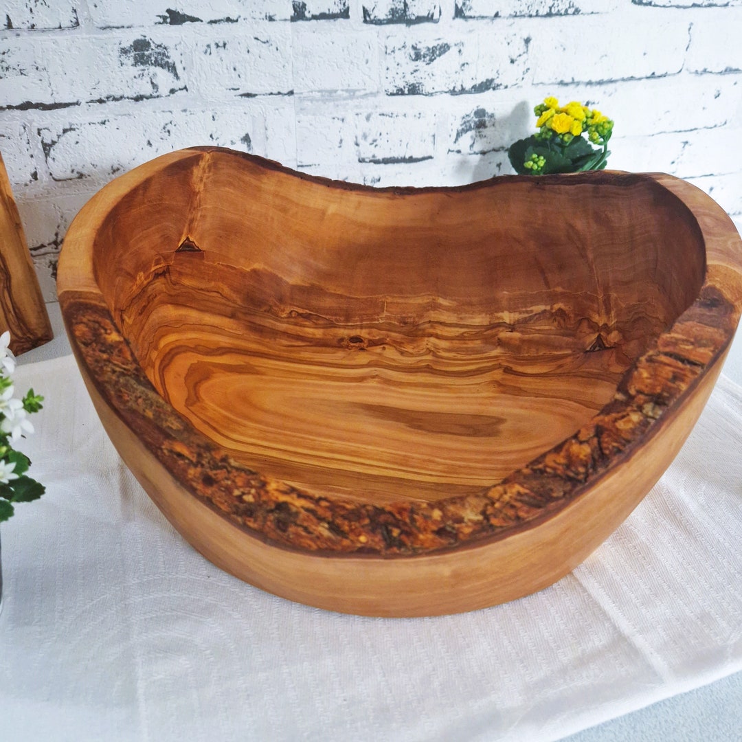 Olivewood Rustic Salad Bowl, XXL Bowl. Unique Piece. Order Now Etsy