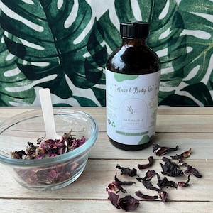 Hibiscus, Red Rosebud, Jasmine Infused Body Oil