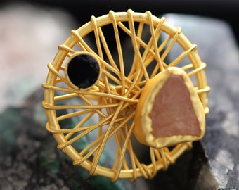 Natural Stone Fashion Statement Ring