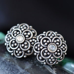 925 Sterling Silver Oxidised Finish Earrings