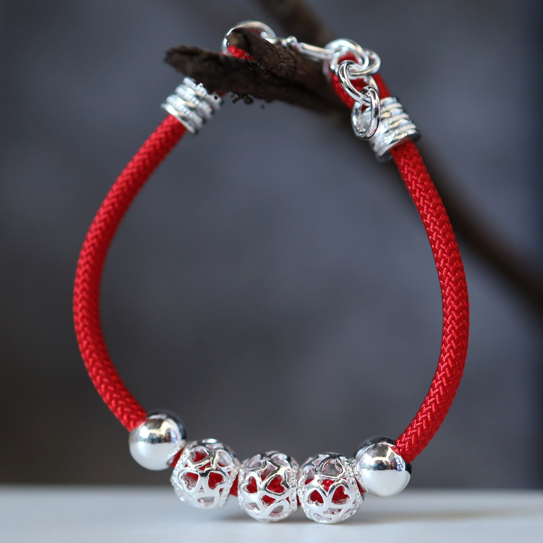 Bracciali Di Bigiotteria D'argento A Cuore - Foto 7