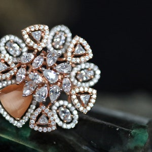 Multi Dimensional High Set Cocktail Ring