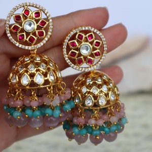 Polki on sale earrings designs