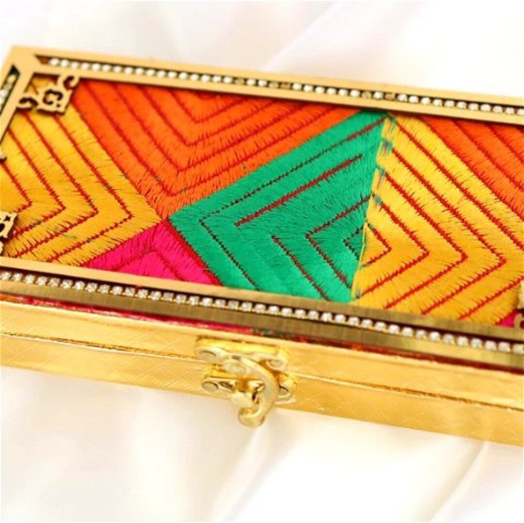 Multicolor Embroidered Gift Box With Velvet Interior - Etsy