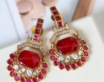 Festive Jewelry Kundan Earrings