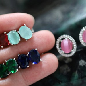 10 in 1 Oval Jacket Earrings with Halo
