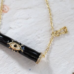 Unique Hand Painted Evil Eye Charm Necklace