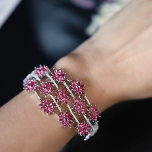 Robijnroze zirkonia armband